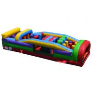Pogo Bounce House Pogo 30 7 Element Retro Commercial Kids Jumper Inflatable Obstacle Course with Blower