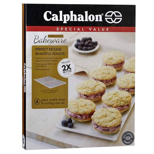  Calphalon Nonstick Bakeware 4-Piece Cookie Sheet Set, 1826027