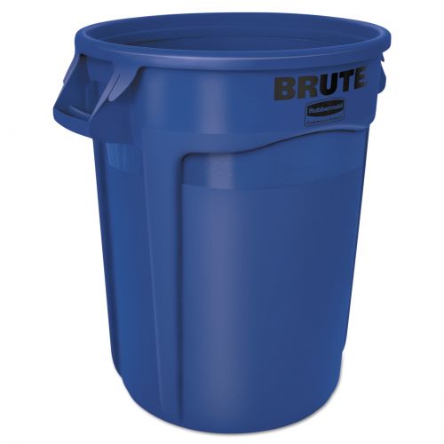  Rubbermaid Commercial Products Rubbermaid Commercial Round Brute Container, Plastic, 32 gal, Blue