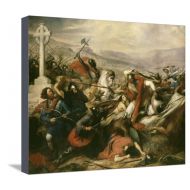 Art.com Battle of Tours (Also Called the Battle of Poitiers), France, 25 October 732 Stretched Canvas Print Wall Art By Charles Auguste Steuben