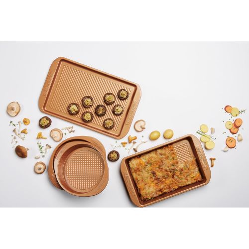  Farberware Colorvive Nonstick Bakeware Set, 4-Piece, Copper