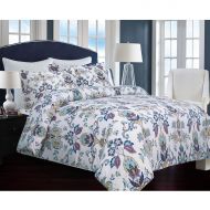 Printed Flannel 3 Piece Abstract Paisley Duvet Cover Set by Tribeca Living