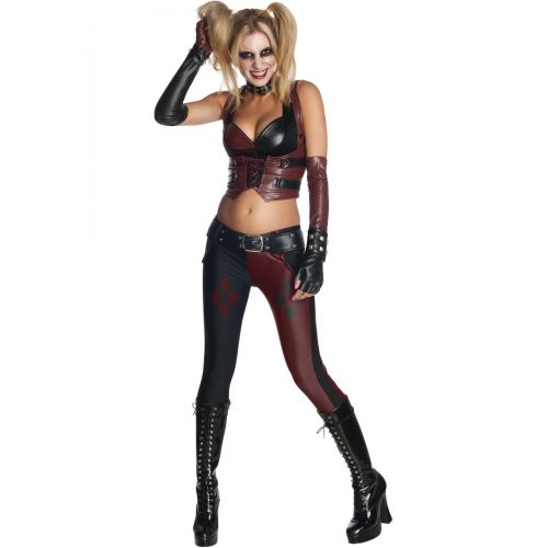  BATMAN Womens Batman Arkham City Harley Quinn Adult Halloween Costume