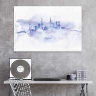 Wall26 wall26 Canvas Wall Art - Impressionism Watercolor Style City Landscape of Japan - Giclee Print Gallery Wrap Modern Home Decor Ready to Hang - 24x36 inches