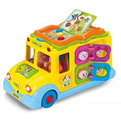 Techege TECHEGE Smart School Bus Battery Powered Learn and Play Experience for Kids Fun Lights and Sounds BumpnGo Action