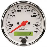 Auto Meter 1388-M Speedometer - 190 KPH - Mechanical - Arctic White