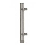 Cr Laurence CRL Brushed Stainless 18 High 1 Round PP56 Slimline Series Straight Front CounterPartition Corner Post