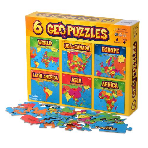  GeoToys 6 GeoPuzzles One Box