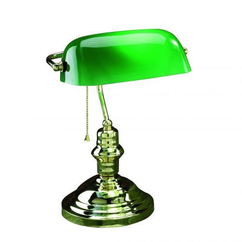  Lite Source Banker Desk Lamp - Polished Brass