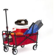 SEINA Seina Heavy Duty Compact Folding 150 Pound Capacity Outdoor Utility Cart, Red