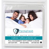 Permafresh Bed Bug and Dust Mite Control Water-Resistant Polypropylene Basic Bed Protector Set