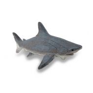 Zeckos Gray Weathered Finish Wood Look Shark Statue