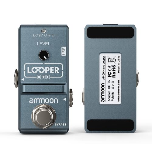  Ammoon ammoon AP-09 Nano Loop Electric Guitar Effect Pedal Looper True Bypass Unlimited Overdubs 10 Minutes Recording with USB Cable