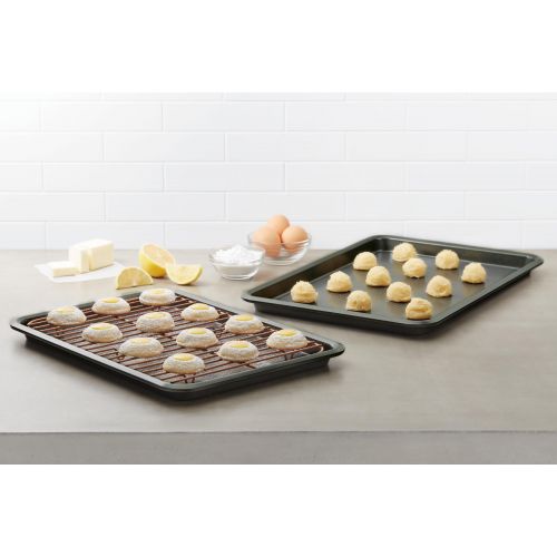  Ayesha Curry Bakeware Twin Cookie Pan Baking Rack Set, 3-Piece