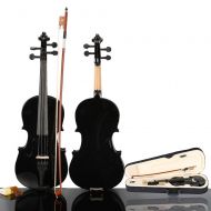 Zimtown 44 Size Handcrafted Solid Wood Violin with Bow, Rosin, Case for kids who are 12+ and Adult
