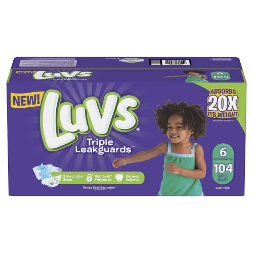  Luvs Ultra Leakguards Diapers, Size 6, 124 Diapers