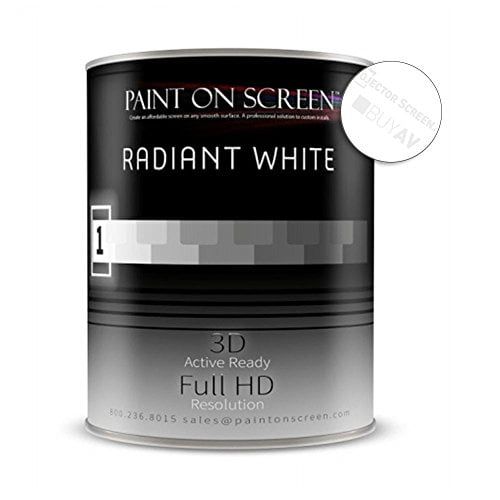  Paint On Screen Projector Screen Paint (Pure Mica White) - Home Use - Up to 240