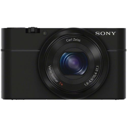소니 Sony Cyber-shot DSC-RX100 20.2 MP Compact Digital Camera with F1.8 Zeiss Vario-Sonnar T* lens w3.6x zoom Bundle with 64GB Memory Card Spare Battery Case LCD Screen Protectors