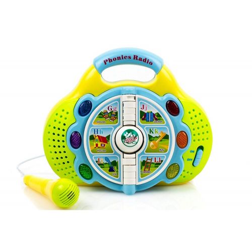  Toysery Phonics Radio Toy for Kids - Educational Learning Toy with Microphone, Music and Colorful Lights