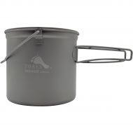 TOAKS 1100ml Titanium Camping Cooking Pot with Bail Handle and Lockable Lid