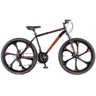 Mongoose 26 Mens Mack Mag Wheel Mountain Bike, Black and Orange