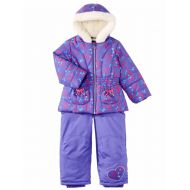 PACIFIC TRAIL Pacific Trail Infant & Toddler Girls Purple Heart Snowsuit Ski Bibs & Coat Set