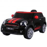 Gymax White Electric MINI PACEMAN Kids Ride On Car Licensed RC Remote Control MP3