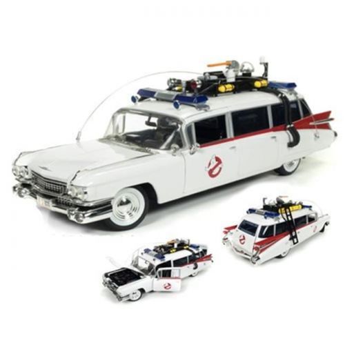  1959 Cadillac Ambulance Ecto-1 From Ghostbusters 1 Movie 118 Diecast Model Car by Autoworld