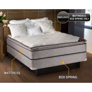 Dream Solutions USA Spinal Dream Soft Plush Pillow Top (Eurotop) Mattress and Box Spring Set (Full Size) Sleep System with Enhanced Cushion Support- Fully Assembled, Great for your Back by Dream Solut