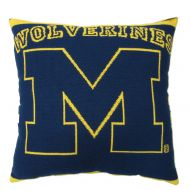 NCAA University of Michigan 20 Square Decorative Woven Pillow by The Northwest Company