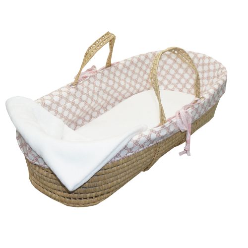  Sweet & Simple Pink Moses Basket by Cotton Tale Designs