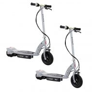 Razor E100 Kids Motorized Electric Powered Ride On Scooter, Silver (2 Pack)