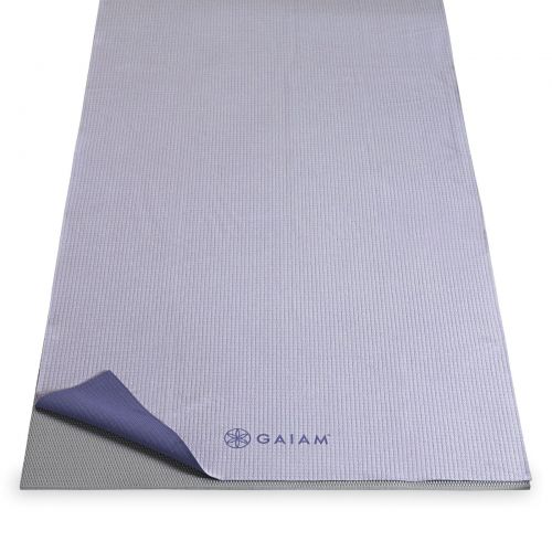  Gaiam No-Slip Yoga Mat Towel, GrapeNavy