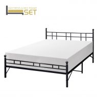 Best Price Mattress 12 inch Memory Foam Mattress and Easy Set-up Steel Frame Set, Multiple Sizes