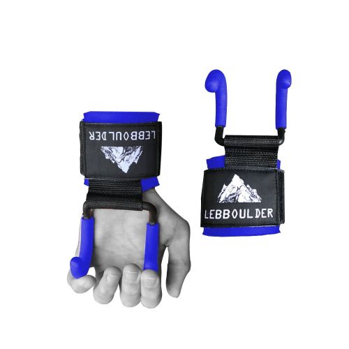  LEBBOULDER Power Weight Lifting Hook Gloves with Grips and Straps for Wrist Support