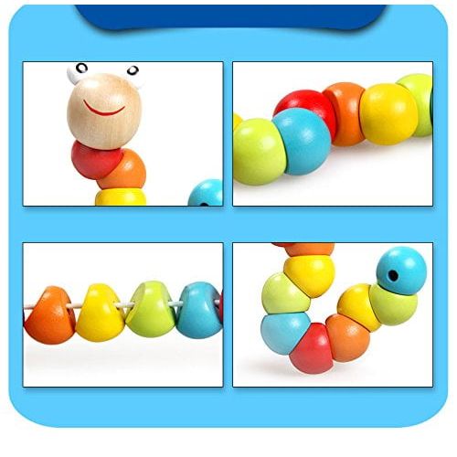  Auchen 1 Sets of Wooden Educational Toys - Preschool Learning First Developmental Toy Birthday Gift for Toddlers Kids Baby Children Boys Girls