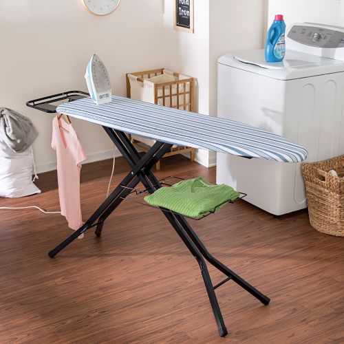  Honey-Can-Do Honey Can Do Ironing Board with 4-Leg Stand and Iron Rest, BlackBlue