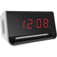 Equity by La Crosse Red 0.9 LED Alarm with Bluetooth and USB Port