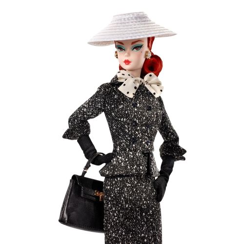바비 Barbie Collector Fashion Model Doll with Black & White Tweed Suit