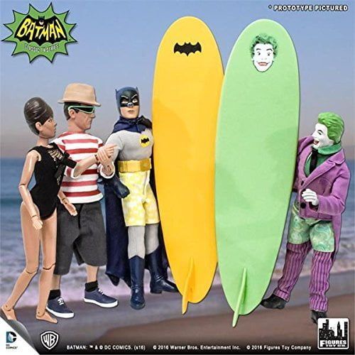  Toys Batman Classic 1966 TV Series Retro Action Figures: Surfing Series Set of all 4