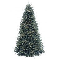 National Tree Pre-Lit 7-12 North Valley Blue Spruce Hinged Artificial Christmas Tree with 700 Clear Lights
