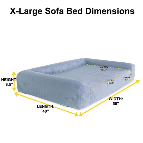  KOPEKS Dog Bed Sofa Lounge Orthopedic Memory Foam Waterproof JUMBO Extra Large - Grey