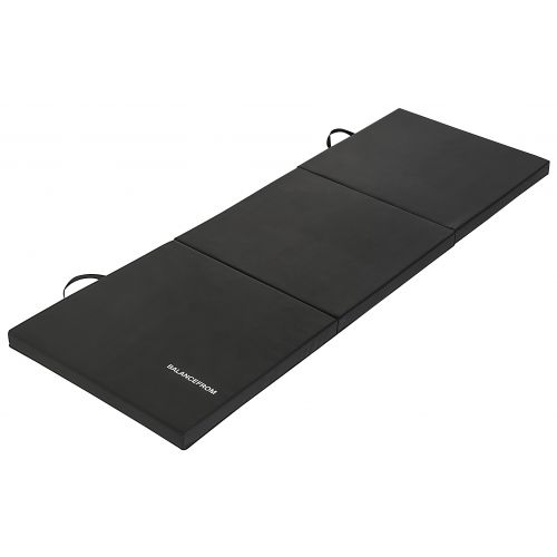  BalanceFrom 2 Thick Tri-Fold Folding Exercise Mat with Carrying Handles for MMA, Gymnastics and Home Gym Protective Flooring