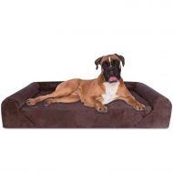 KOPEKS Deluxe Orthopedic Memory Foam Sofa Lounge Dog Bed - JUMBO XL - Brown