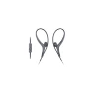 Sony Flexible loop-hanger sports headphones w Mic - Splashproof MDRAS410APB, Black