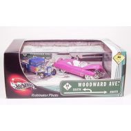 Hot Wheels 2002 Limited Edition Woodward Ave Pink 53 Cadillac Biarritz & Blue 32 Ford Pickup