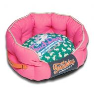 Pet Life Touchdog Rabbit-Spotted Premium Rounded Dog Bed