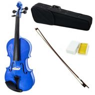 SKY Full Size VN202 Solidwood Blue Violin Beautiful Purfling with Brazilwood Bow and Lightweight Case