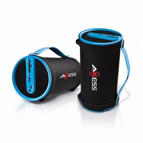  Axess AXESS Portable IndoorOutdoor Bluetooth Hi-Fi Cylinder 2.1 Speaker SPBT1033PK