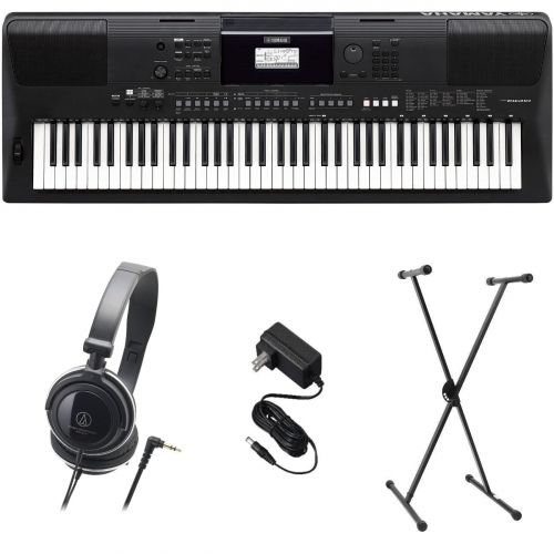 야마하 Yamaha PSR-EW410 PKS Premium Keyboard Pack with Power Supply, Stand, and Headphones
